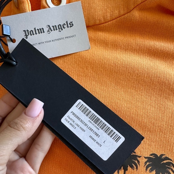 NWT RARE Palm Angels x Setai Miami Beach | Exclusive Hoodie in Orange - Picture 4 of 5